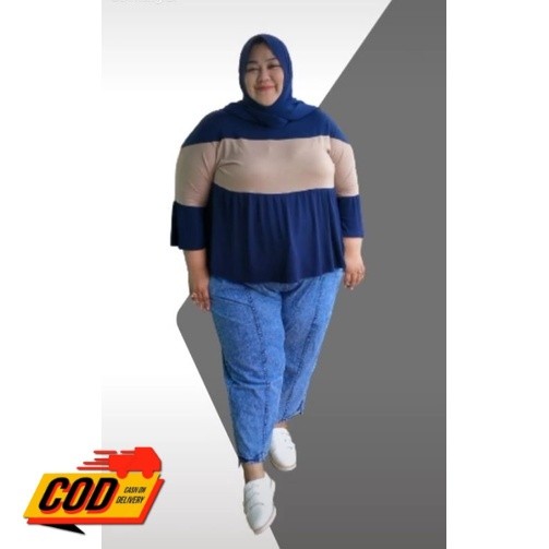NEW // ZILKA - JUMBO BAGGY JEANS SNOW WANITA / CELANA BAGGY PANTS SUPER JUMBO MUAT BB 130 KG