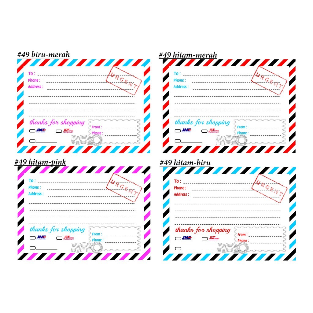 

Catherine1 - Kertas pengiriman olshop bahan hvs / label pengiriman amplop series