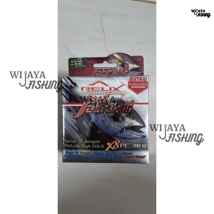 Senar Benang Jabrik HS 300M Moss Green Tali Pancing PE Relix Nusantara