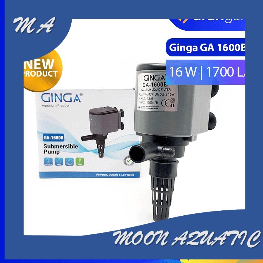 Pompa Air Aquarium GINGA GA 1600B Pompa Celup Kolam GINGA GA 1600 B
