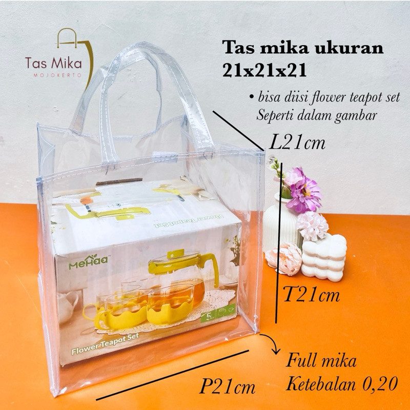 

1LUSIN TAS MIKA Uk 21x21x21 Hajatan Tasyakuran Berkat Nasi Box 20x20