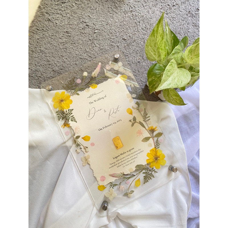 Mahar Uang Pernikahan, Acrylic Frame Mahar F4 (desain kertas daur)