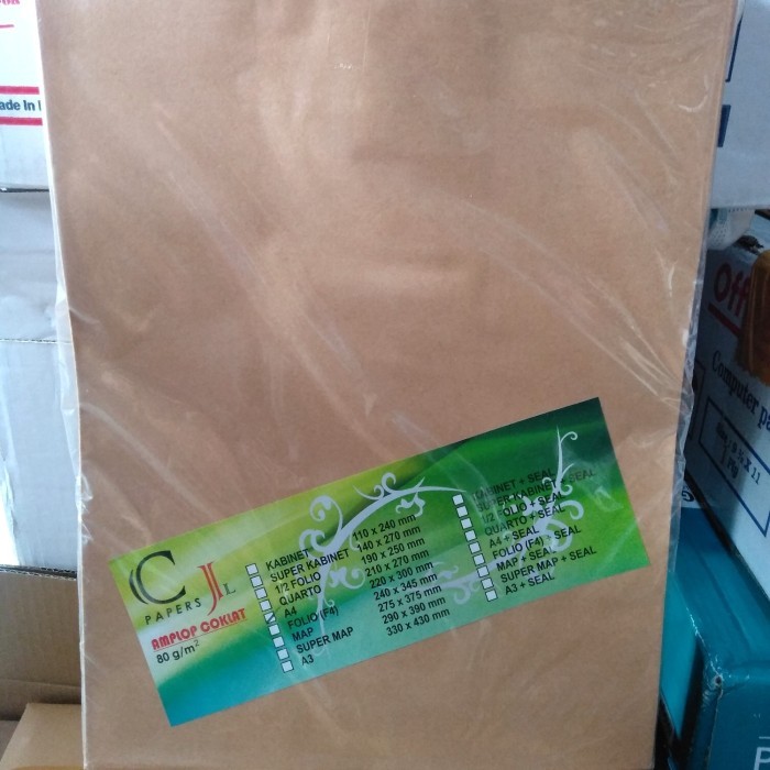 

Amplop coklat ukuran A4 isi 100