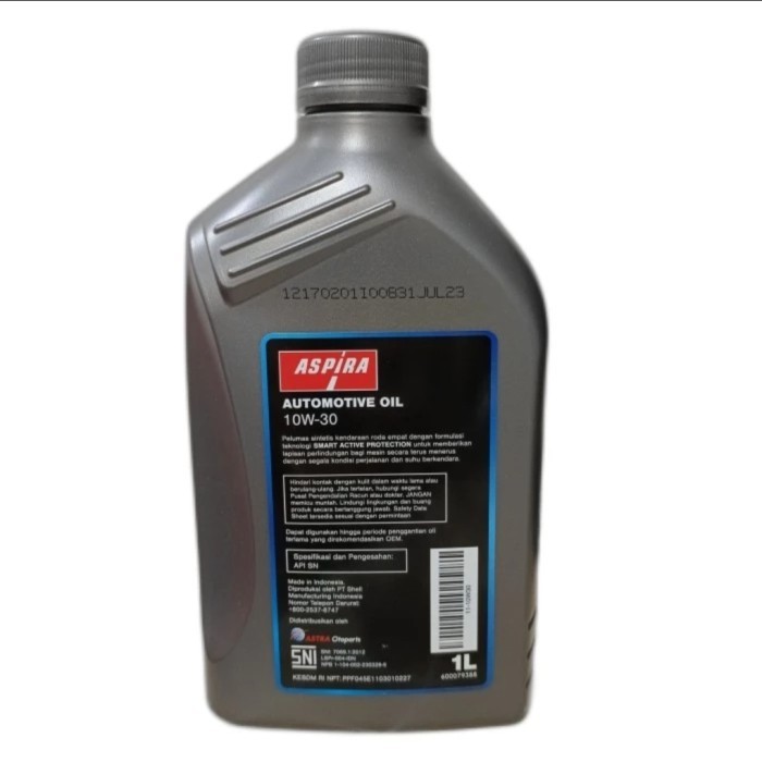 Oli oil aspira astra 10w 30 10w30 diproduksi Shell