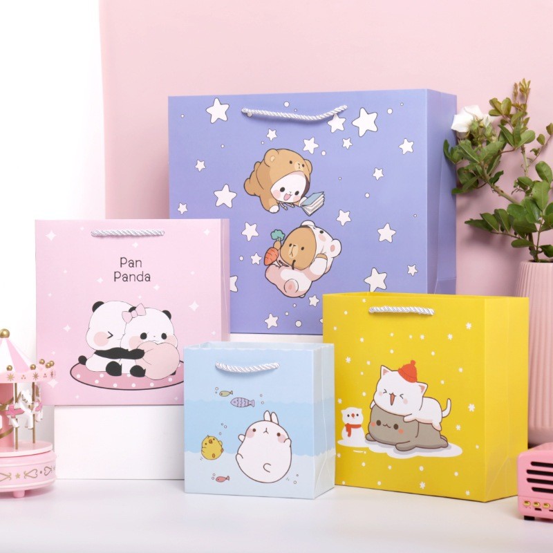 

Paper Bag Motif Tas Souvenir Bingkisan Hadiah Kantong Tenteng Goodie Bag Lucu / Paperbag cute tebal