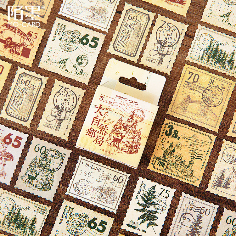 45 pcs/ box Vintage Plants stamp mini paper sticker decoration DIY diary scrapbooking seal sticker k