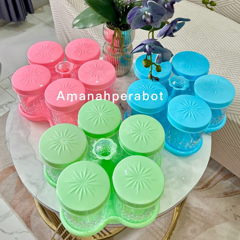 

BEST PROMO!!! Toples Nampan Set 5 Toples Lebaran Toples Kue Kering Toples Nastar Tonam Toples Permen