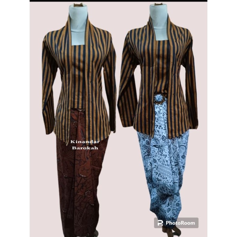 LURIK Setelan Kebaya Lurik Alusan Wanita Dewasa & Rok Lilit / Pakaian Adat Jawa