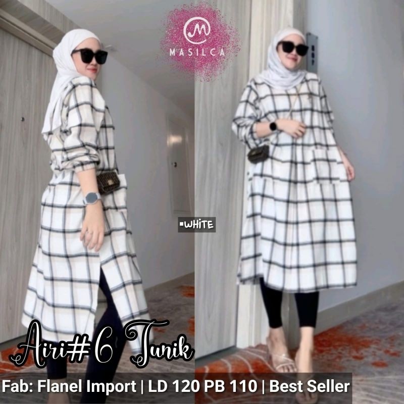 Tunik Murah Kekinian Busana Muslim Keren /AQILA • VANESA • CALISTA BY MORENA TUNIK FLANEL OVERSIZE