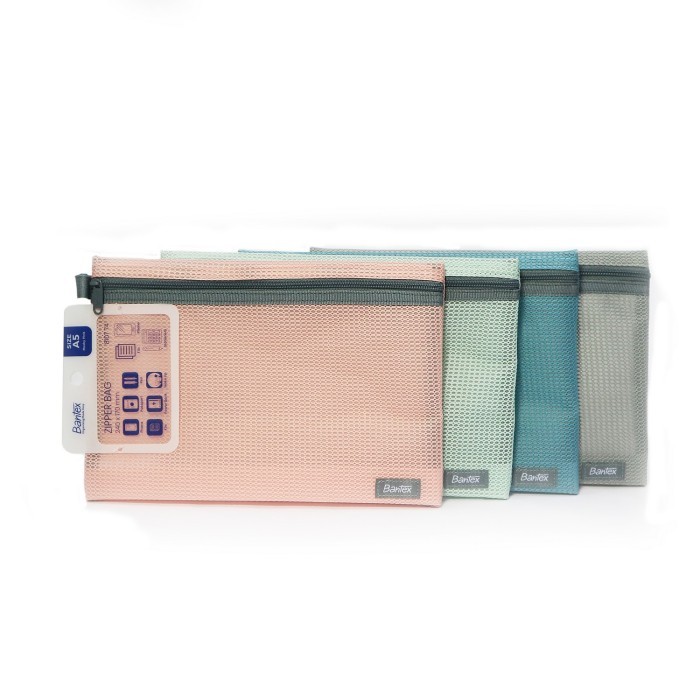 

Bantex Zipper Storage Pouch A5 Handbag Pencil Case - 8107 - Musly Pink