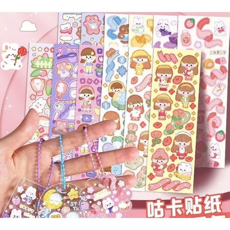 

LUCKY ±20PCS STIKER CARTOON DIY CAMPUR MIX MOTIF STICKER TEMPEL BUKU DIARY