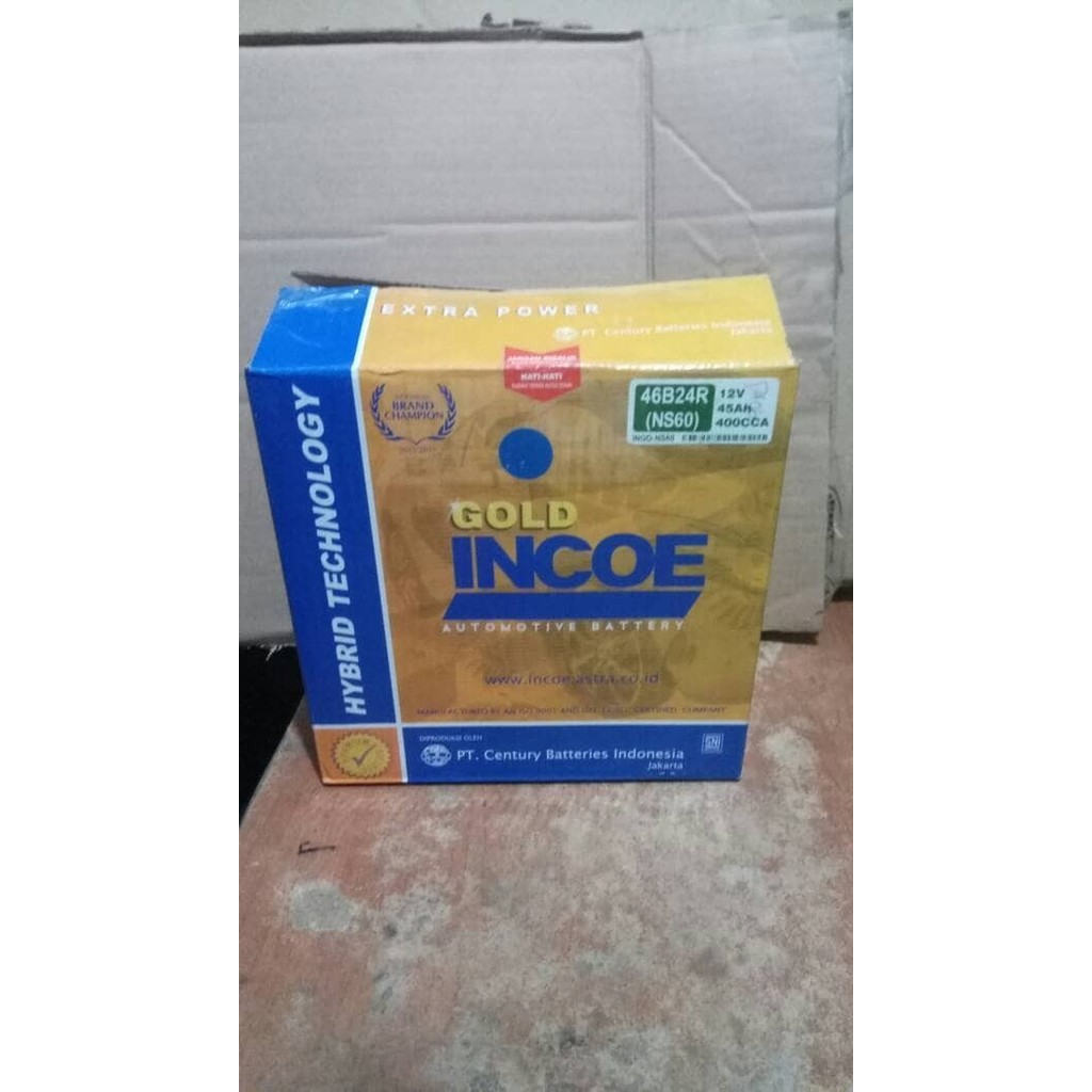 Aki Accu INCOE NS60L 12V 45AH Amper Gold Hybrid PART BARU