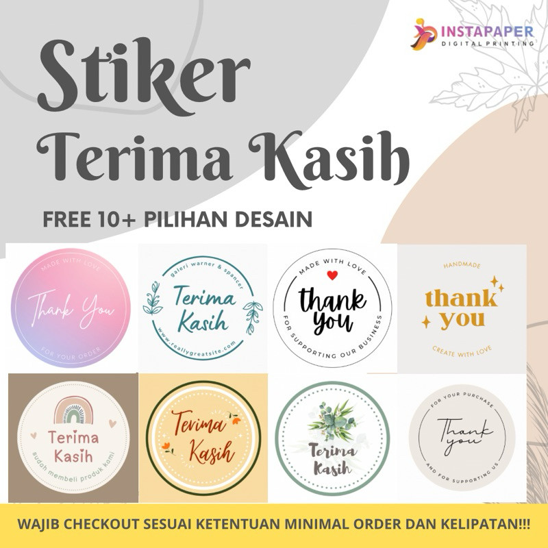 

Stiker Terimakasih / Sticker Thank You - Diameter 5 Cm