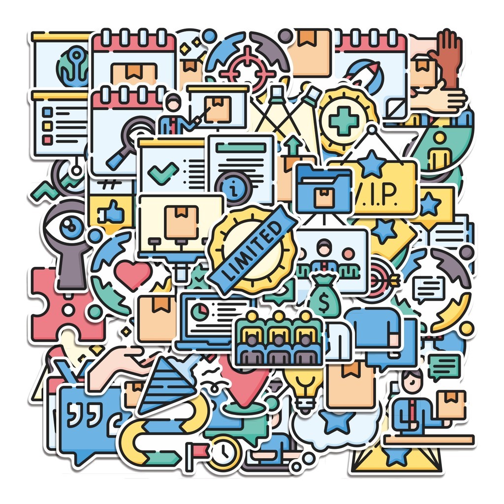 

COD 50 Pcs Stiker Product Presentation Lucu Anti Air Untuk Dekorasi Notebook Sepeda Skateboard Handphone