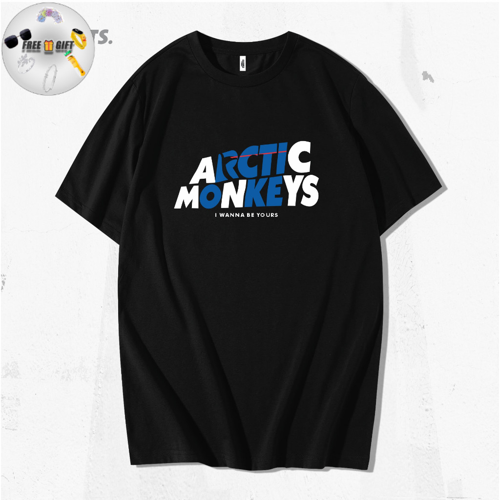 [FREE GIFT]  T-Shirt Arctic Monkeys X RCTI OKE Black | Kaos Distro Casual Kaos 2Tak 24S