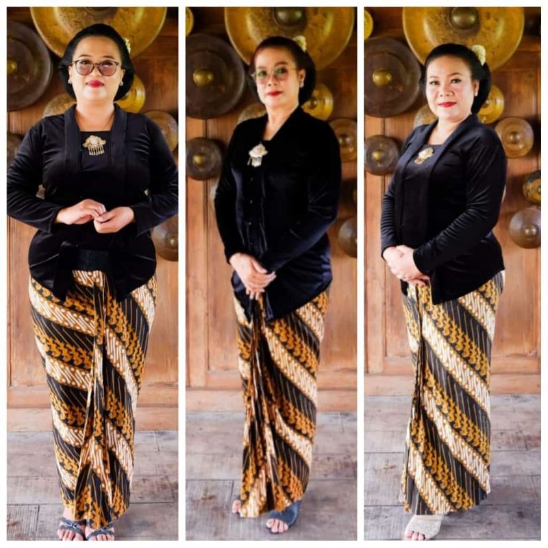 Baju kebaya bludru kutu baru polos jumbo
