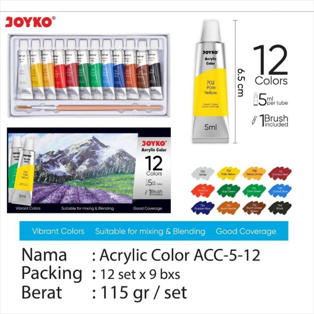 

[D] Cat Acrylic Joyko ACC-5-12 5ml 12Colors