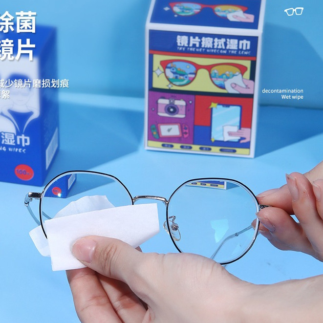WINS Tissue Pembersih Lensa Kacamata / Lap Kacamata Anti Embun Anti Air Isi 100 Pcs