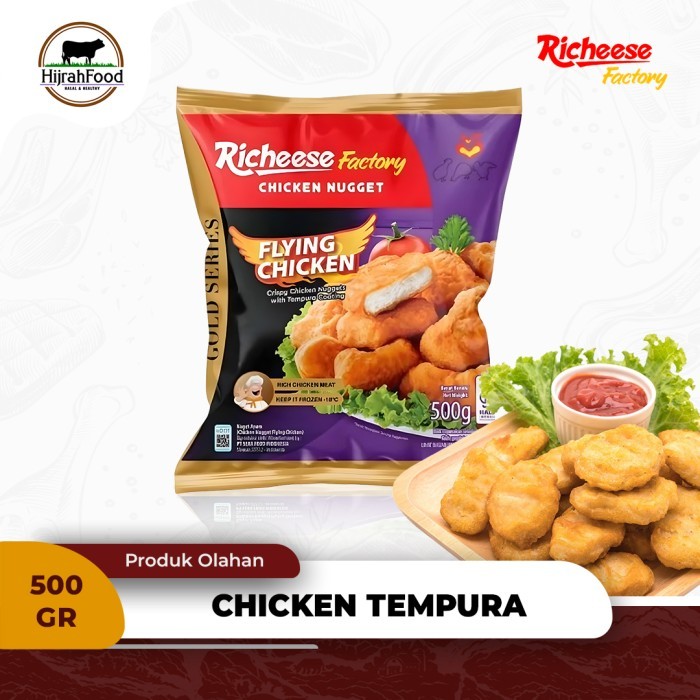 

Richeese Flying Chicken Nugget Tempura | Naget Ayam Tempura 500 gr