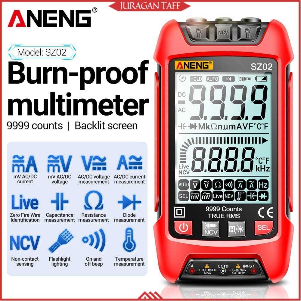 ANENG Digital Multimeter Multitester Voltage Tester Burn Proof - SZ02