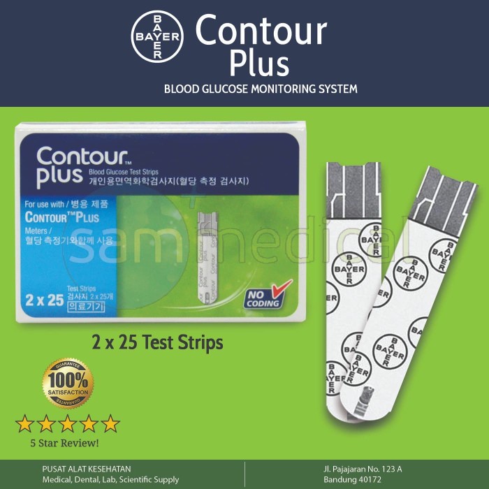 BAYER Contour Plus Strip Gula Darah / Glucose Strip @50