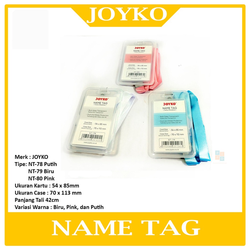 

JOYKO - Name Tag Warna NT-78-79-80 - Set Tali - Pcs