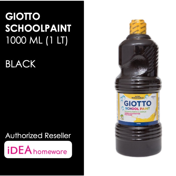 

[DL-0172] Giotto School Paint 1000 ml Black Hitam Cat Air Poster Washable 1 L