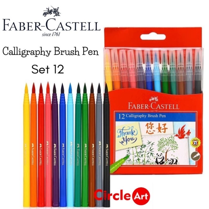 

[KL-0264) FABER CASTEL KUAS MEWARNAI COLORING CALLIGRAPHY BRUSH PEN SET 12 WARNA