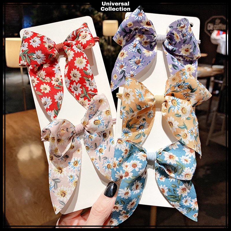 IKATAN RAMBUT KOREA PITA SYAL IMPORT / IKAT RAMBUT KARET MOTIF KOREA STYLE