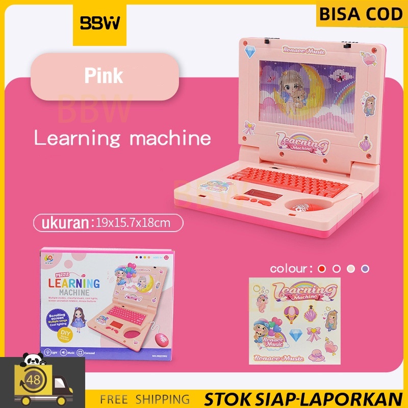 Mainan Laptop Anak Baby Imitation laptop learning machine catoon music computer Mainan Edukasi Bayi 