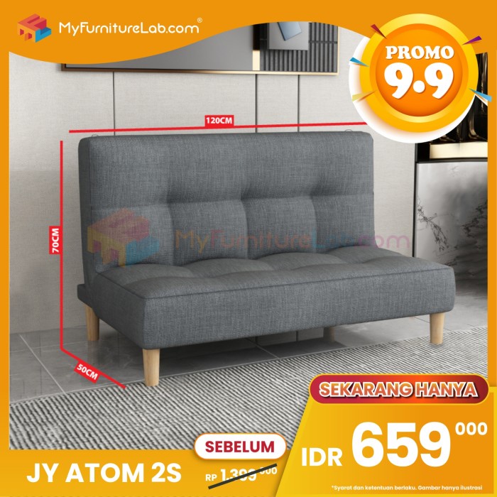 BERKUALITAS ®: ATOM Sofa Bed  2 Seater