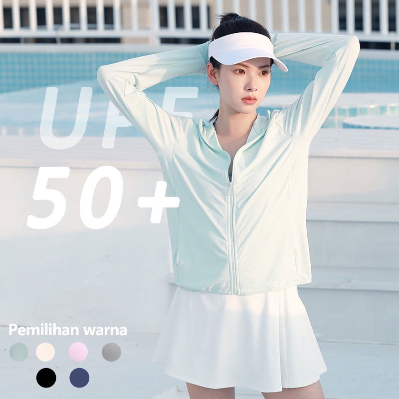 WIZI Pelindung Matahari Wanita Pakaian Jaket Anti Sinar Matahari