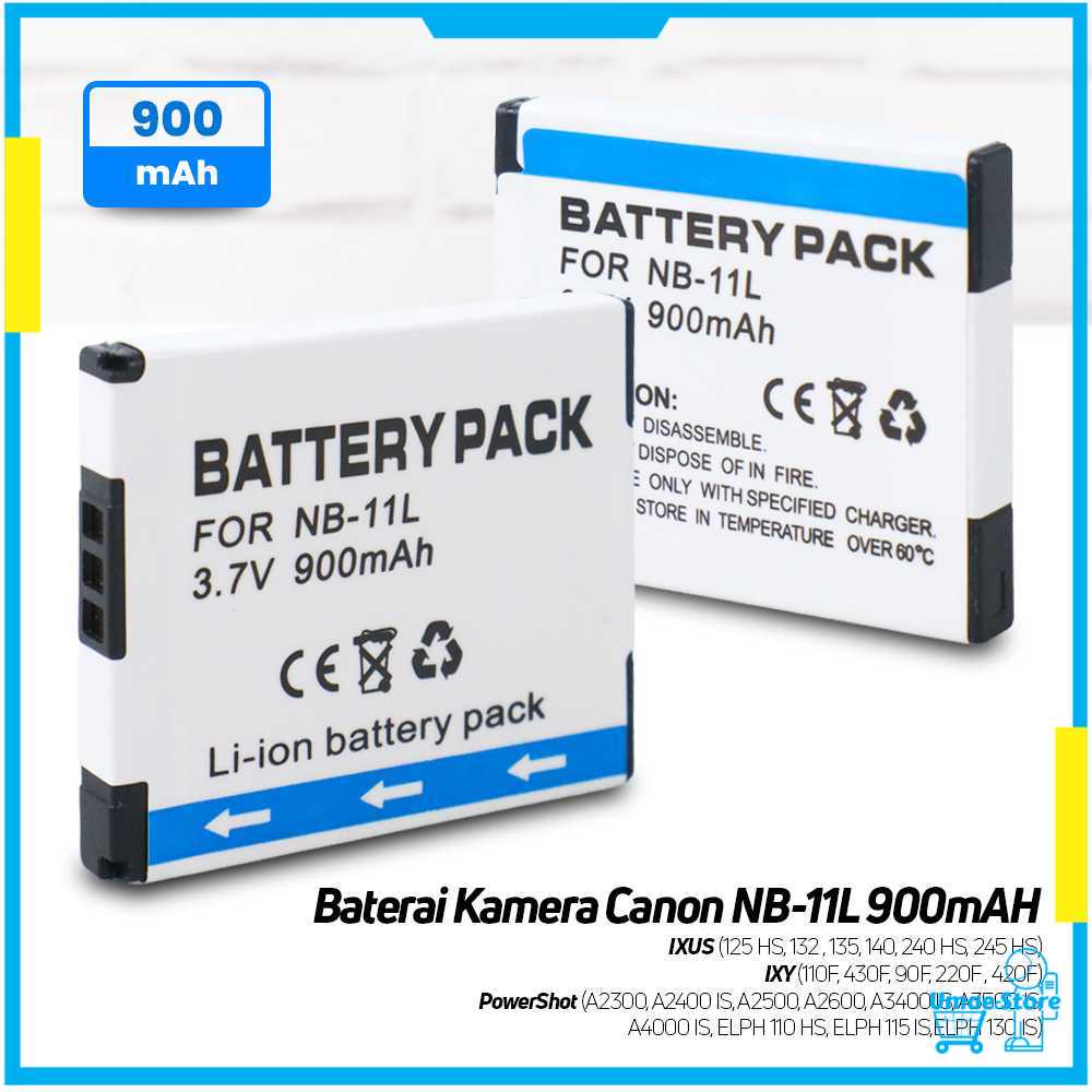 Baterai Kamera Canon NB-11L 900mAh (Replika 1:1) [100% ORIGINAL]