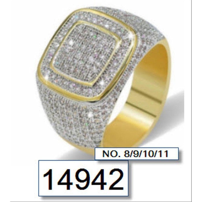 SALE -Cincin Pria Perhiasan Pria Emas Berlian Imitasi- 1.2.23
