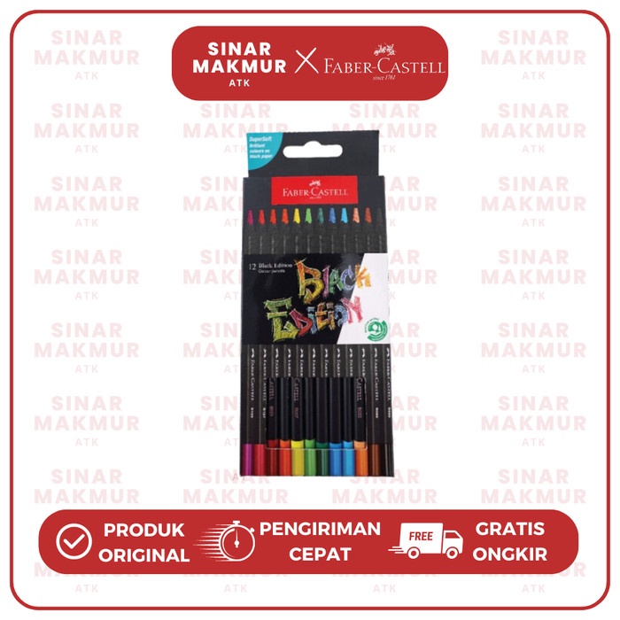 

Color Pencil/Pensil Warna Black Edition Faber Castell 12/24 SET - 12 Warna