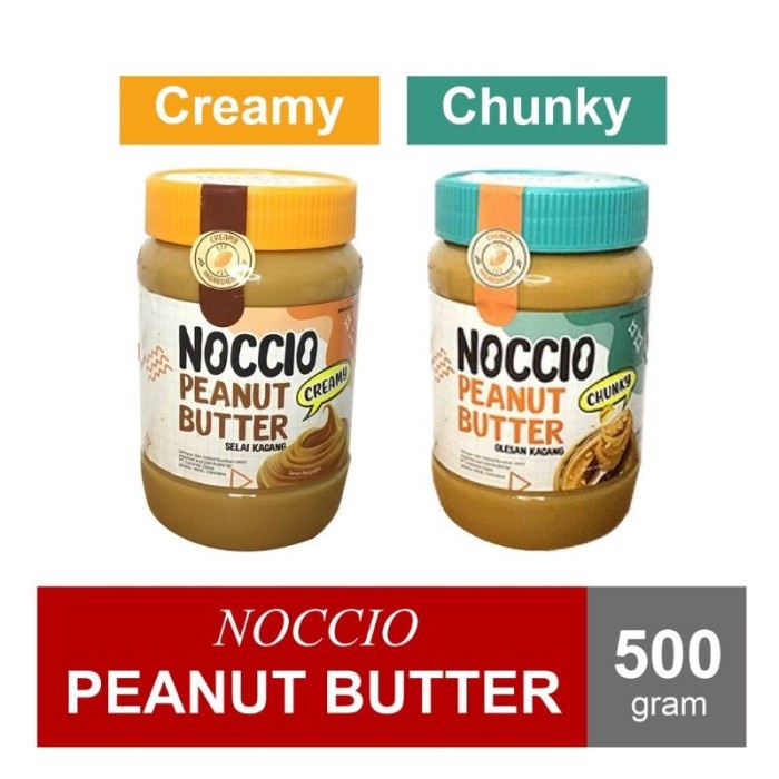 

Noccio PB Peanut Butter Selai Kacang Chunky Creamy 500g - Chunky