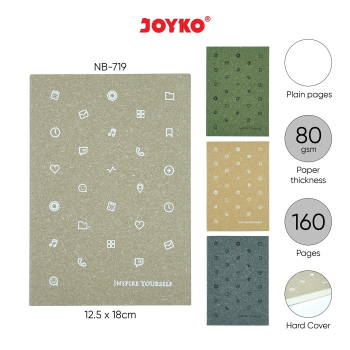 

Buku Tulis Catatan Polos Plain Notebook Joyko NB-719 - Green