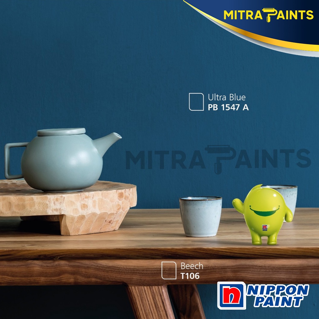 CAT TEMBOK EKSTERIOR INTERIOR NIPPON PAINT ULTRA BLUE NP PB 1547 A / BIRU NAVY DONGKER