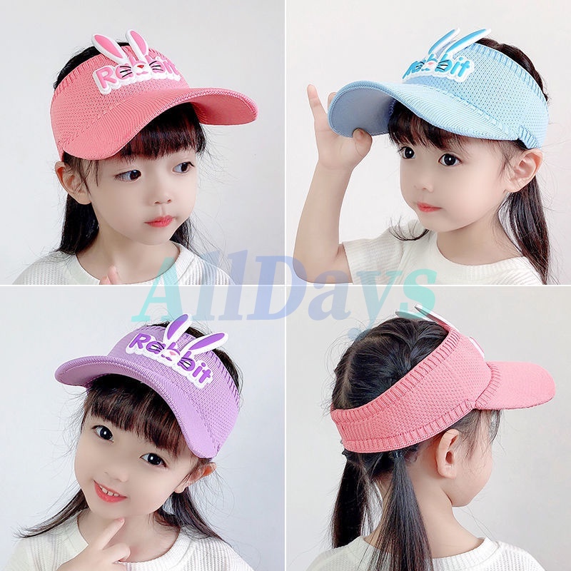 Rajut Karet Topi Anak Topi Anak Visor Pantai Sunshine Motif Raabbit Anak Visor Topi Pantai Sunshade Topi Baseball Anak Anti UV