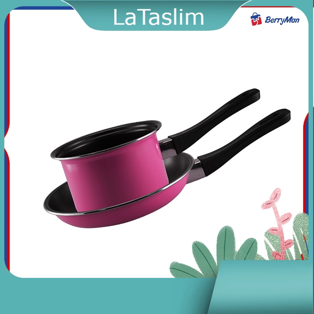 Maspion PASTELA MILK PAN 14cm dan FRY PAN 20cm Anti Lengket