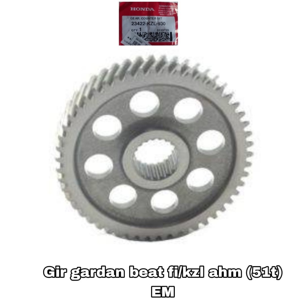 GIR GARDAN BEAT FI KZL AHM 51T ORIGINAL AHM HONDA // GIGI GEAR BOX GARDAN GEAR COUNTER 51T BEAT FI 2