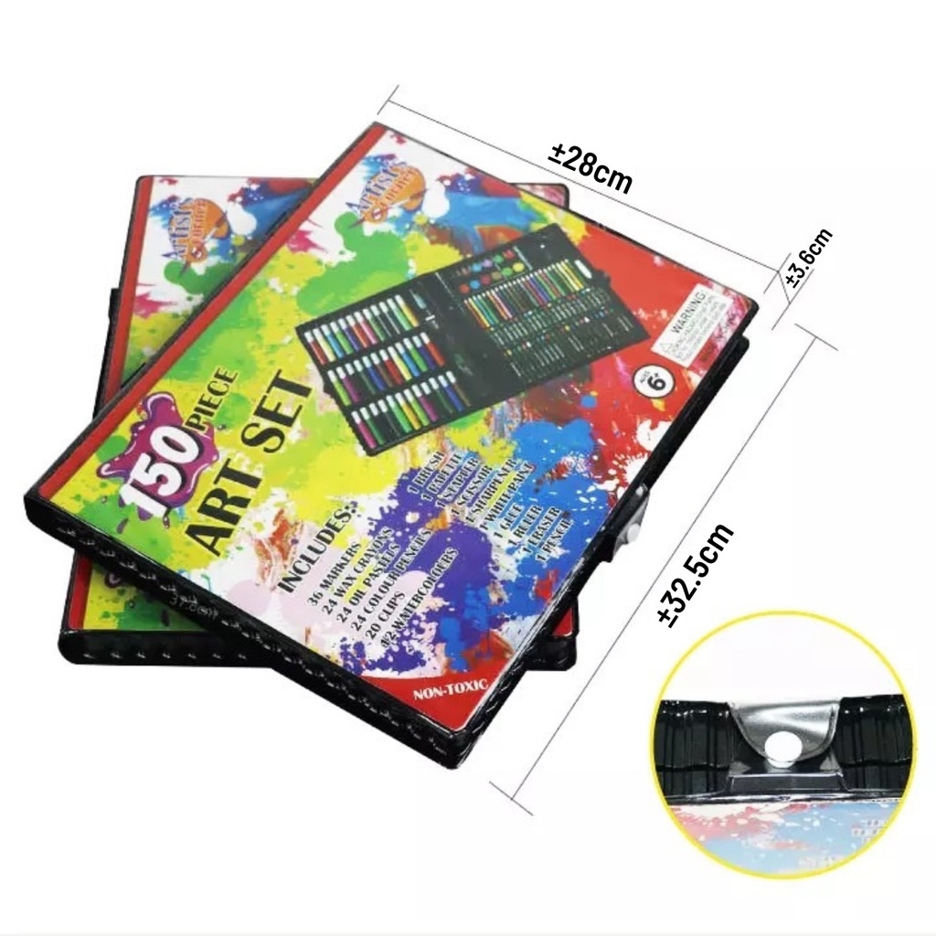 

Crayon Art Set 150 Pcs Pensil Warna Lengkap Alat Mewarnai Gambar Anak | Kit Art Supplies Painting Set For Children | Krayon Hadiah Edukasi Anak