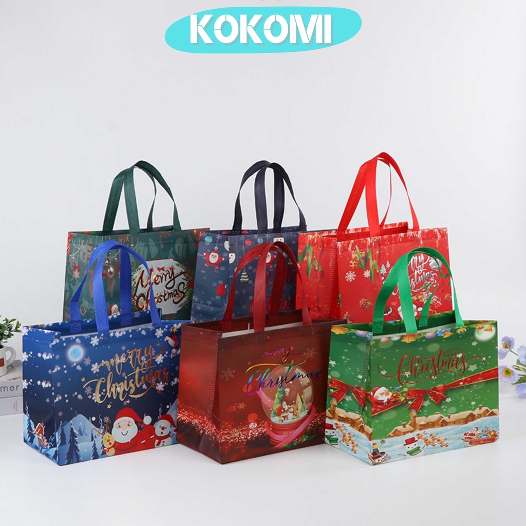 

KOKOMI Tas Souvenir Natal 32x25 Kotak Hampers Premium Christmas Souvenir Bag Tas Hampers Spunbound P