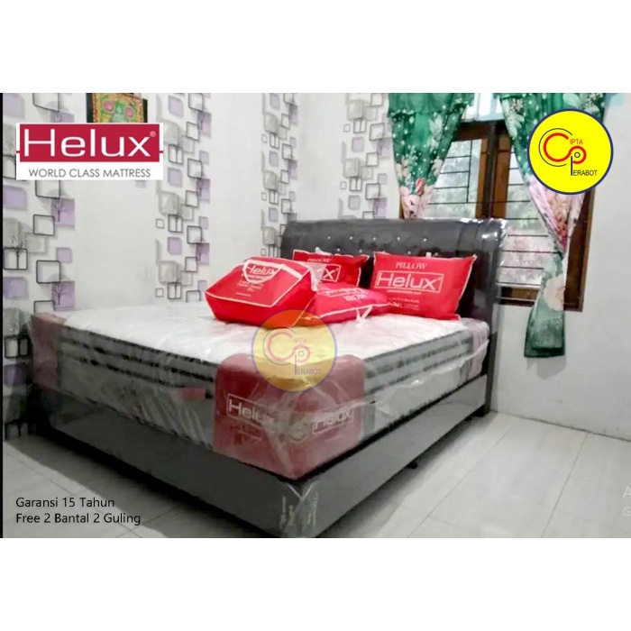 Fullset Custom Premium Springbed Helux Hoya Latex Feel Lembut Soft