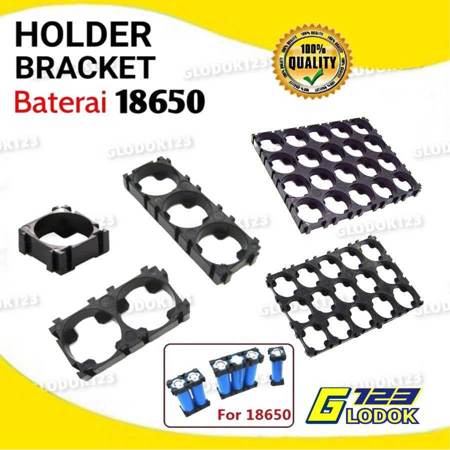 Holder Bracket Battery Braket Sambungan Baterai 18650 4x5 5 Slots