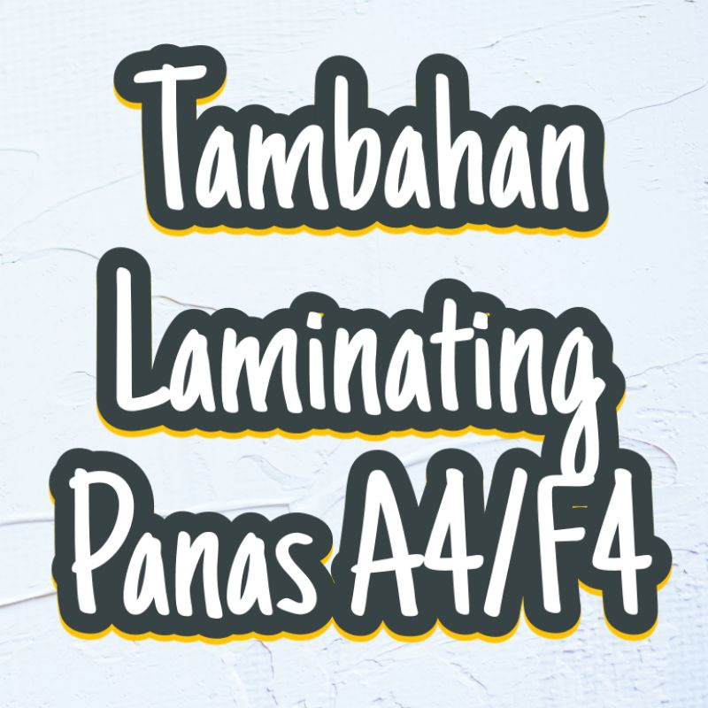 

Tambahan Laminating Panas A4/F4