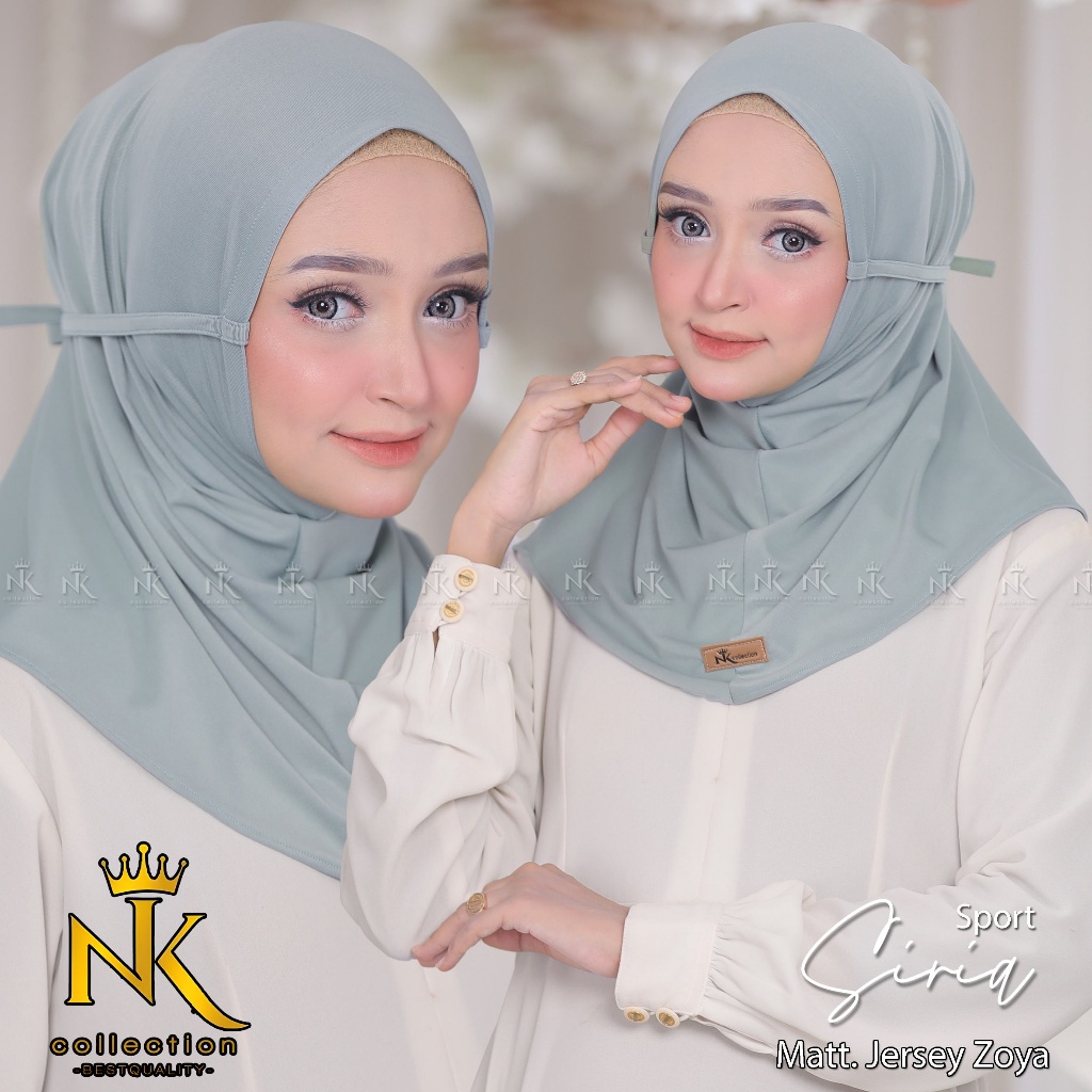 Jilbab Bergo Non Pad Sport Siria Jersey Zoya Kerudung Sport Instan New 2023 kerudung  muslim