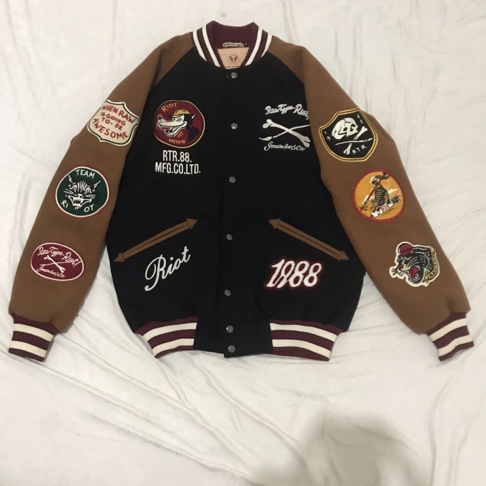 [MRN25] rawtype riot varsity jacket legendary 2 NOS jokowi series