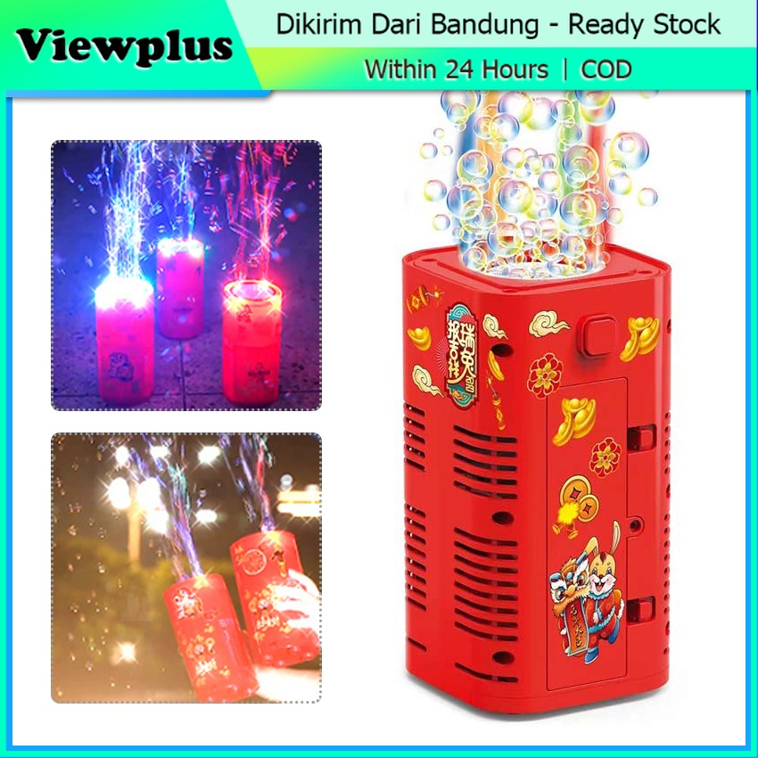 Bubble Maker Machine / Mesin Mainan Gelembung Sabun Otomatis Air Elektrik Speaker LED Bentuk Kembang