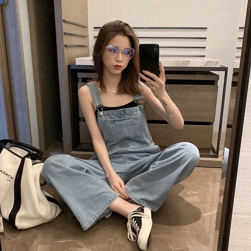 Overall Denim Baru Jumpsuit Longgar Ukuran Besar